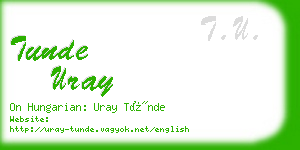 tunde uray business card